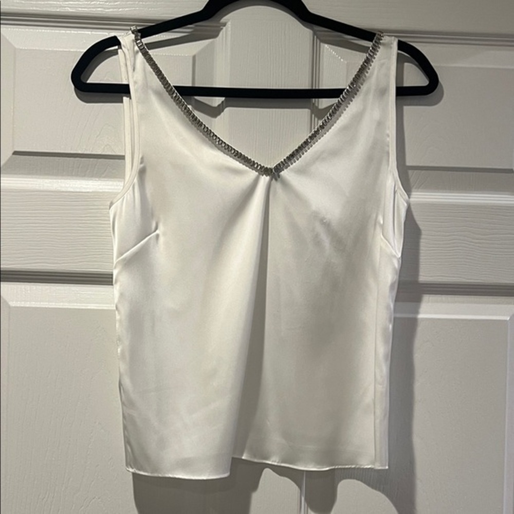 NWT Generation Love White Camisole with Rhinestone Accent Size XS